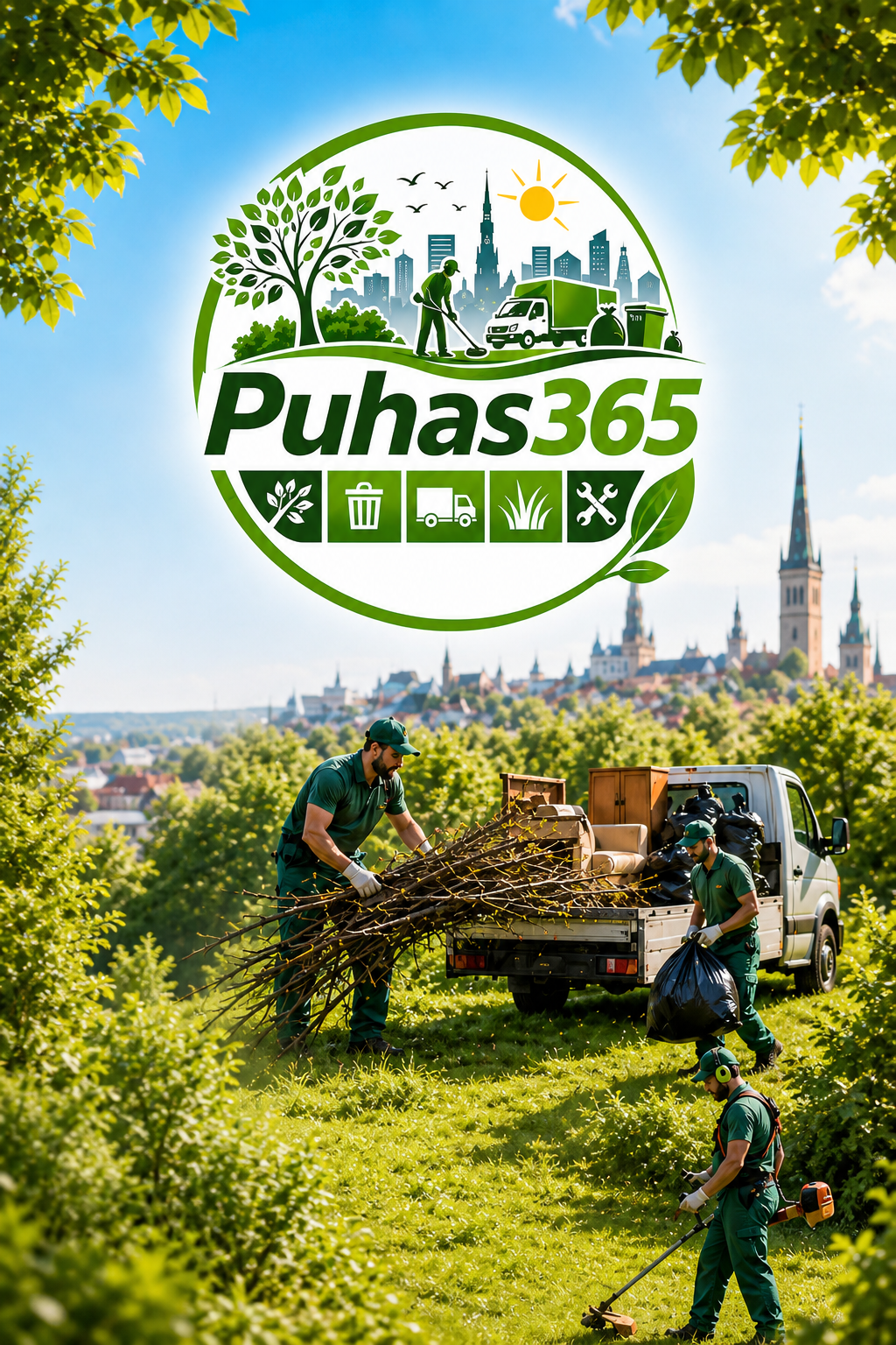 Puhas365 meeskond teostamas heakorratöid